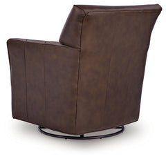 Braydunn Espresso Brown Swivel Glider Accent Chair - Ornate Home