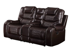 Braylon Brown PU Love Motion w/Console - Ornate Home
