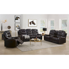Braylon Brown PU Motion Sofa - Ornate Home