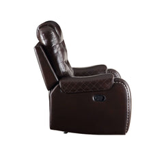 Braylon Brown PU Motion Sofa - Ornate Home
