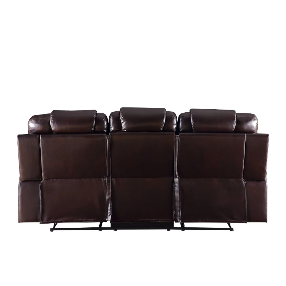 Braylon Brown PU Sofa (Motion) - Ornate Home