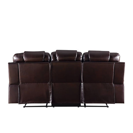 Braylon Brown PU Sofa (Motion) - Ornate Home