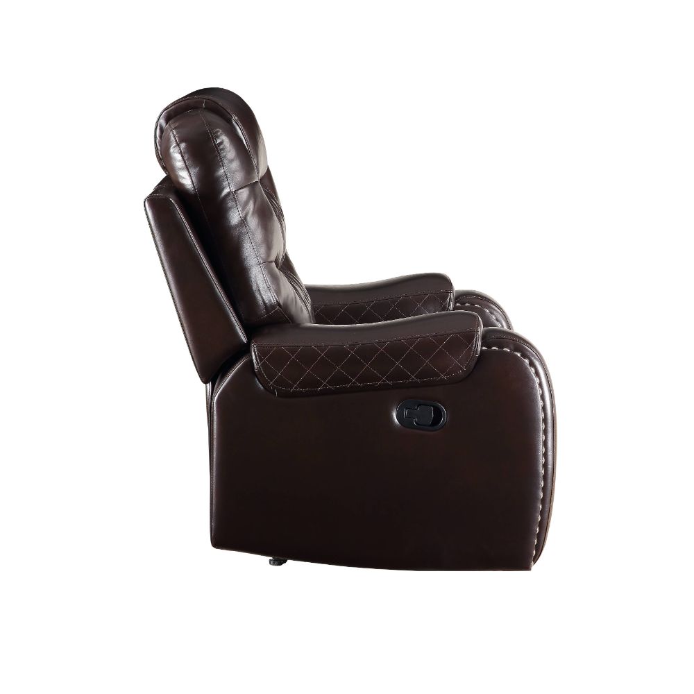 Braylon Brown PU Sofa (Motion) - Ornate Home
