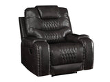 Braylon Magnetite PU Recliner (Motion) - Ornate Home