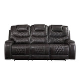 Braylon Magnetite PU Sofa (Motion) - Ornate Home