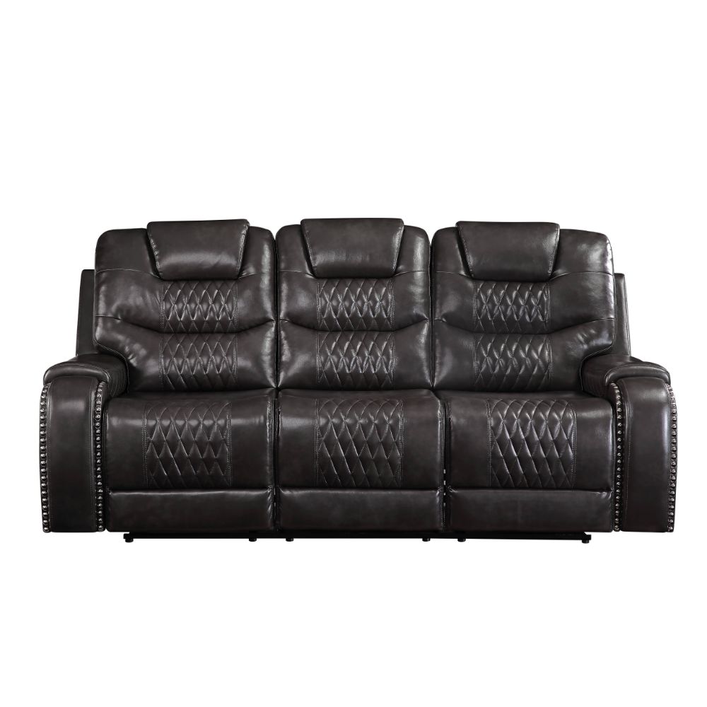 Braylon Magnetite PU Sofa (Motion) - Ornate Home