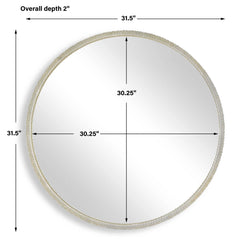 Break The Ice Gold Round Mirror - Ornate Home
