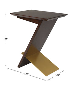 Breakthrough Brown/Gold Modern Accent Table - Ornate Home