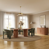 Breck Black/Forest Double Pedestal Dining Table w/ 4 Sven Chairs - Ornate Home