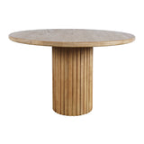 Breck Natural Mango Round Dining Table - Ornate Home