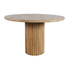 Breck Natural Mango Round Dining Table - Ornate Home
