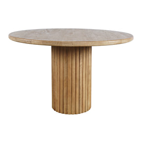 Breck Natural Mango Round Dining Table - Ornate Home