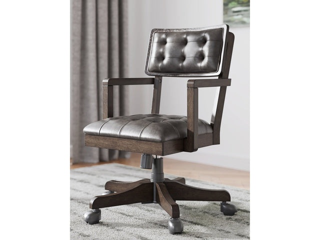 Breckington Dark Brown Home Office Desk Chair (Online Special Price) - Ornate Home