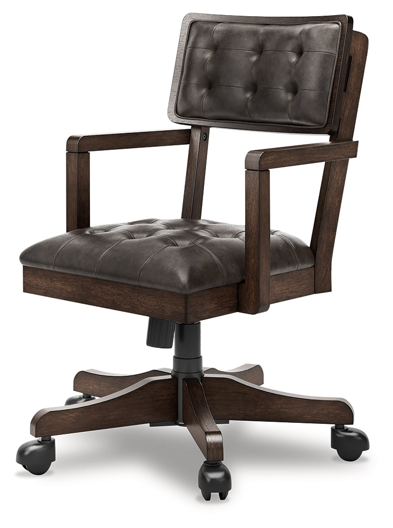 Breckington Dark Brown Home Office Desk Chair (Online Special Price) - Ornate Home
