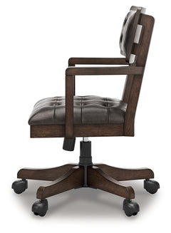 Breckington Dark Brown Home Office Desk Chair - Ornate Home