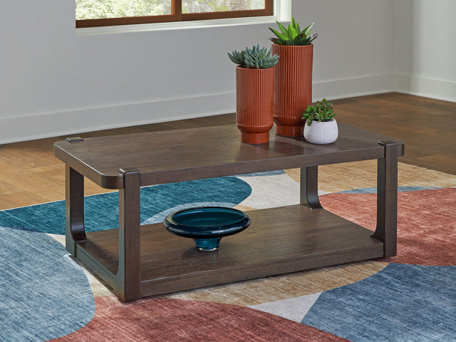 Breckington Dark Brown Rectangular Cocktail Table (Online Special Price) - Ornate Home
