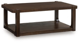 Breckington Dark Brown Rectangular Cocktail Table (Online Special Price) - Ornate Home