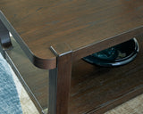 Breckington Dark Brown Rectangular Cocktail Table (Online Special Price) - Ornate Home