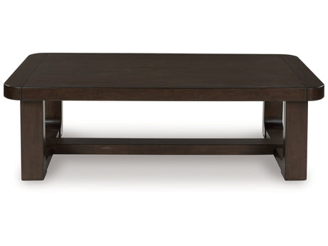 Breckington Dark Brown Rectangular Cocktail Table - Ornate Home