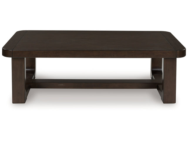 Breckington Dark Brown Rectangular Cocktail Table - Ornate Home