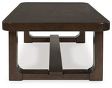 Breckington Dark Brown Rectangular Cocktail Table - Ornate Home
