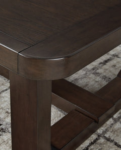 Breckington Dark Brown Rectangular Cocktail Table - Ornate Home