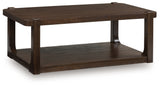 Breckington Dark Brown Rectangular Cocktail Table - Ornate Home