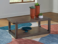 Breckington Dark Brown Rectangular Cocktail Table - Ornate Home