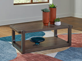 Breckington Dark Brown Rectangular Cocktail Table - Ornate Home