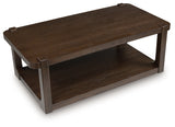 Breckington Dark Brown Rectangular Cocktail Table - Ornate Home