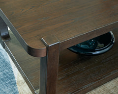 Breckington Dark Brown Rectangular Cocktail Table - Ornate Home