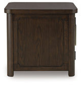 Breckington Dark Brown Rectangular End Table (Online Special Price) - Ornate Home