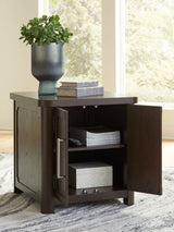 Breckington Dark Brown Rectangular End Table (Online Special Price) - Ornate Home
