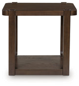 Breckington Dark Brown Rectangular End Table (Online Special Price) - Ornate Home
