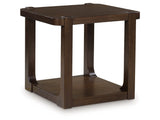Breckington Dark Brown Rectangular End Table - Ornate Home