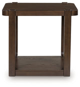 Breckington Dark Brown Rectangular End Table - Ornate Home