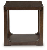 Breckington Dark Brown Rectangular End Table - Ornate Home