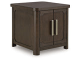 Breckington Dark Brown Rectangular End Table - Ornate Home