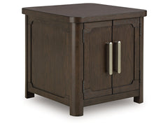Breckington Dark Brown Rectangular End Table - Ornate Home