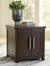 Breckington Dark Brown Rectangular End Table - Ornate Home