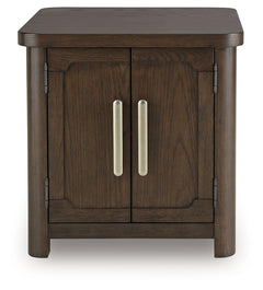 Breckington Dark Brown Rectangular End Table - Ornate Home