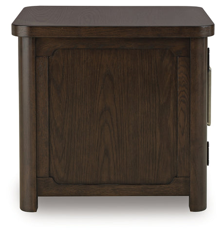 Breckington Dark Brown Rectangular End Table - Ornate Home