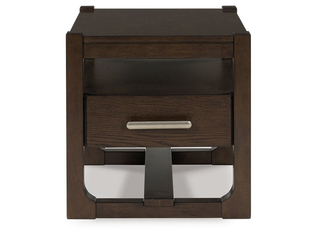 Breckington Dark Brown Square End Table (Online Special Price) - Ornate Home