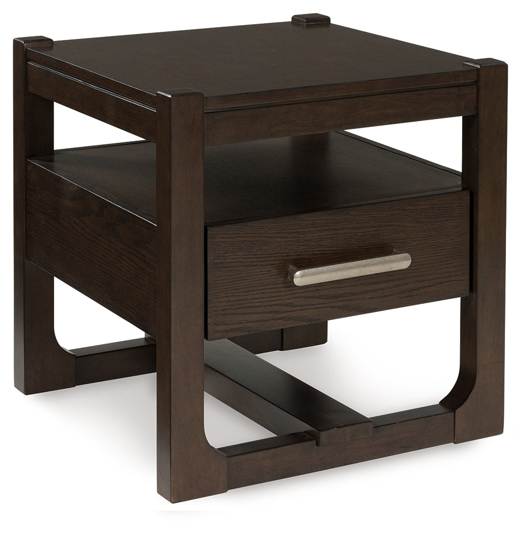 Breckington Dark Brown Square End Table (Online Special Price) - Ornate Home