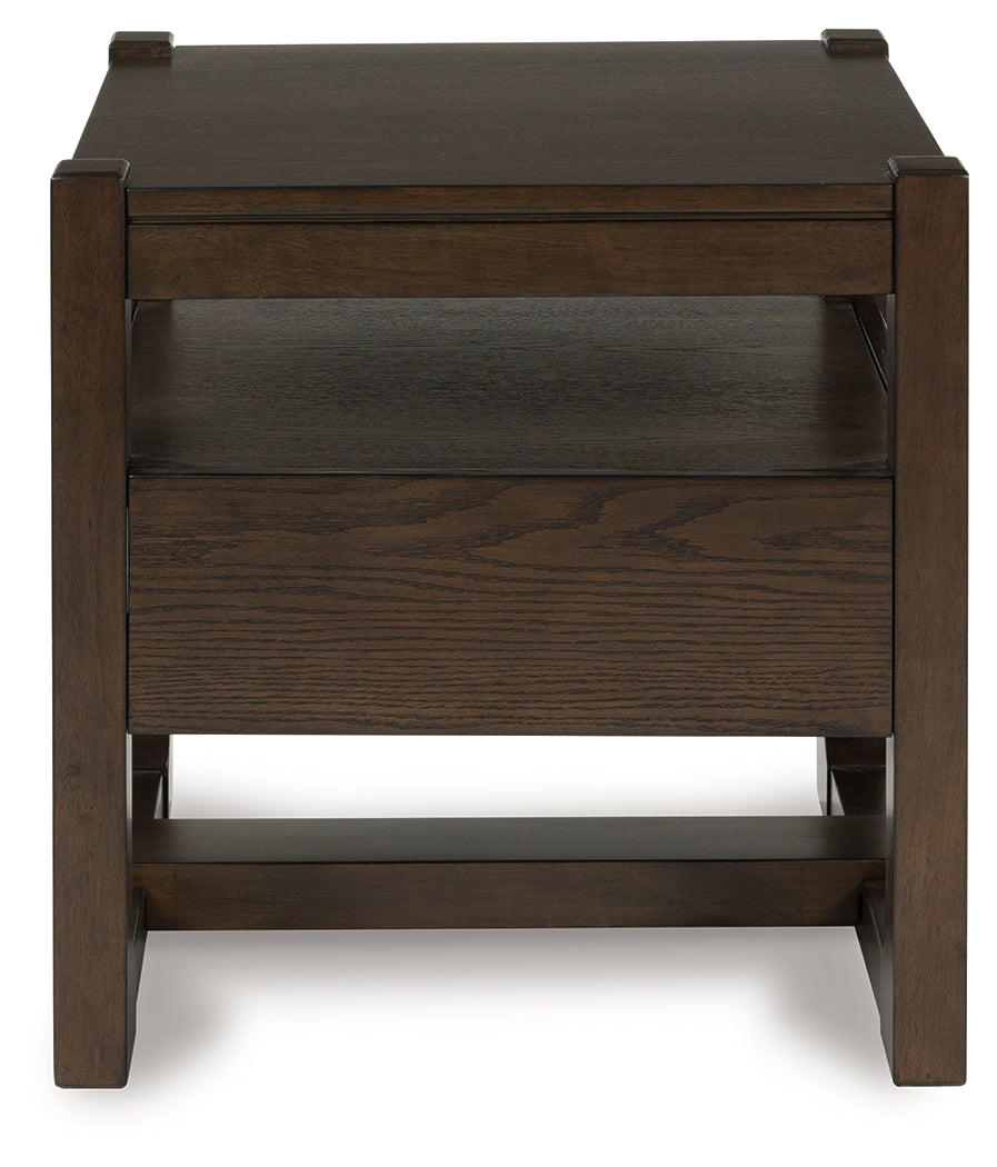 Breckington Dark Brown Square End Table (Online Special Price) - Ornate Home