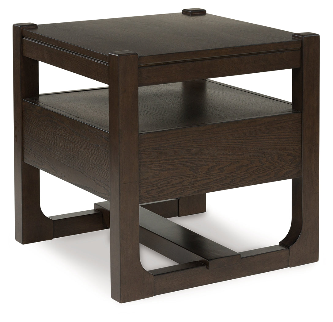 Breckington Dark Brown Square End Table (Online Special Price) - Ornate Home