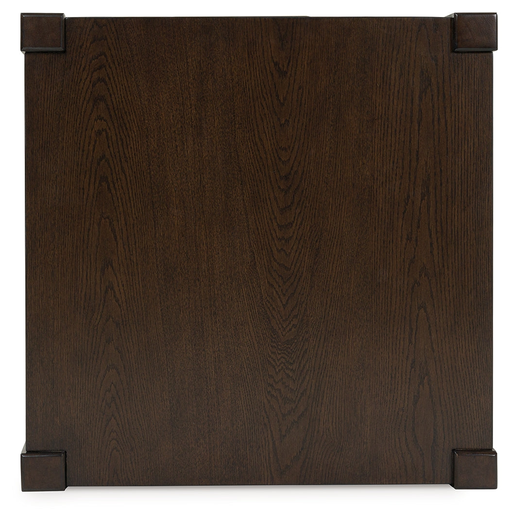 Breckington Dark Brown Square End Table (Online Special Price) - Ornate Home