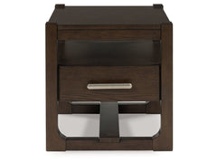Breckington Dark Brown Square End Table - Ornate Home