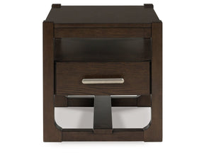 Breckington Dark Brown Square End Table - Ornate Home
