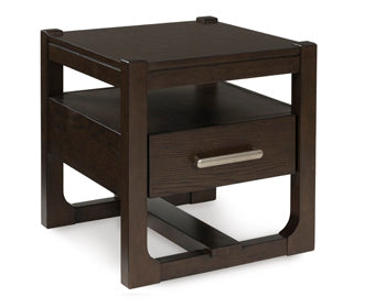 Breckington Dark Brown Square End Table - Ornate Home